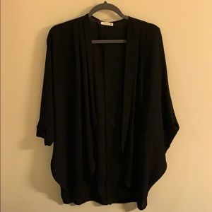 Black kimono/deconstructed blazer